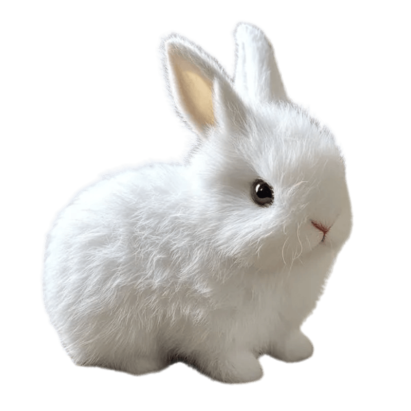Tdtopic Rabbit Toy Jucărie de pluș de simulare pentru copii