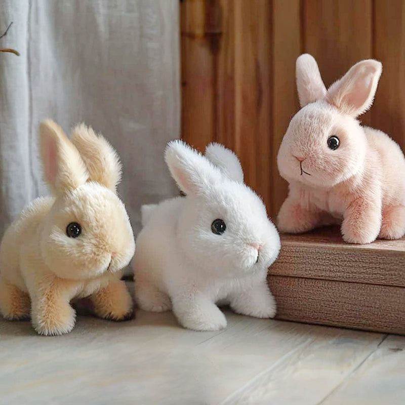 Tdtopic Rabbit Toy Jucărie de pluș de simulare pentru copii