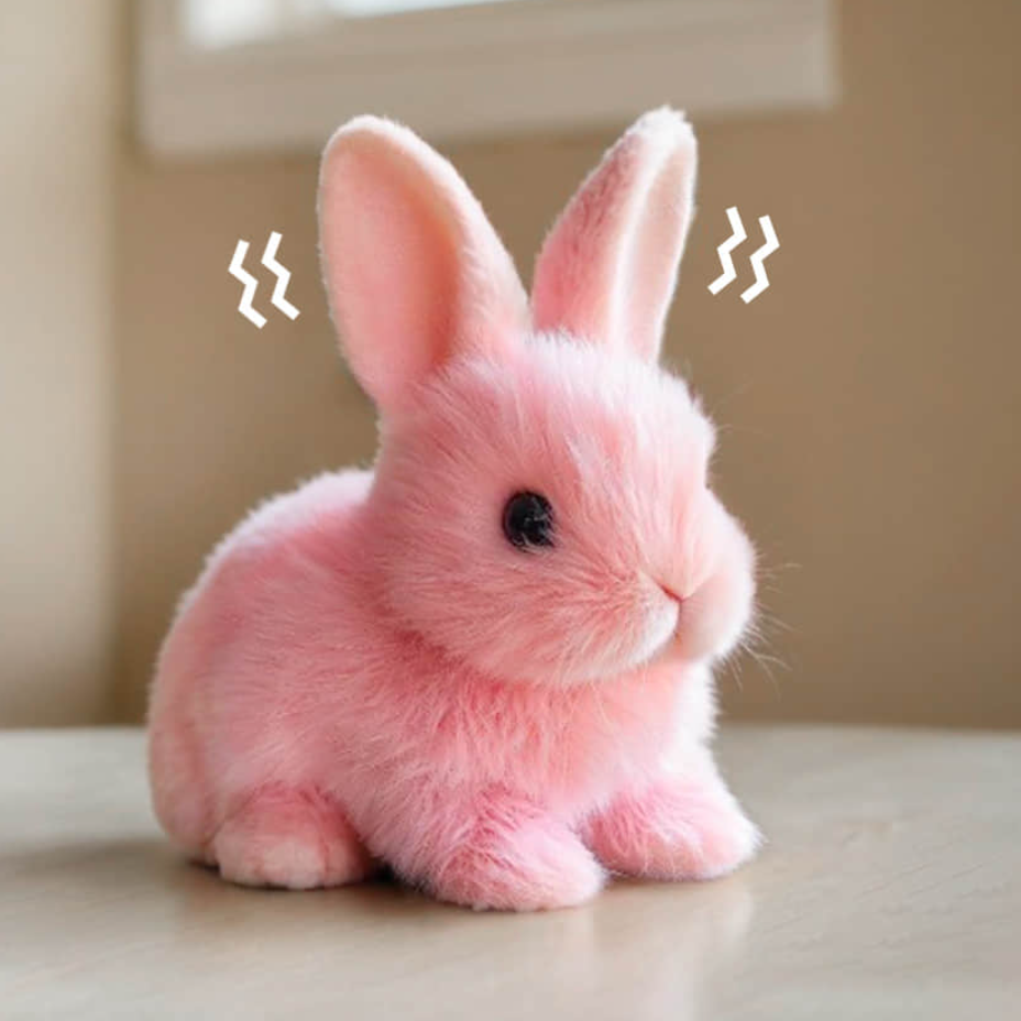 Tdtopic Rabbit Toy Jucărie de pluș de simulare pentru copii