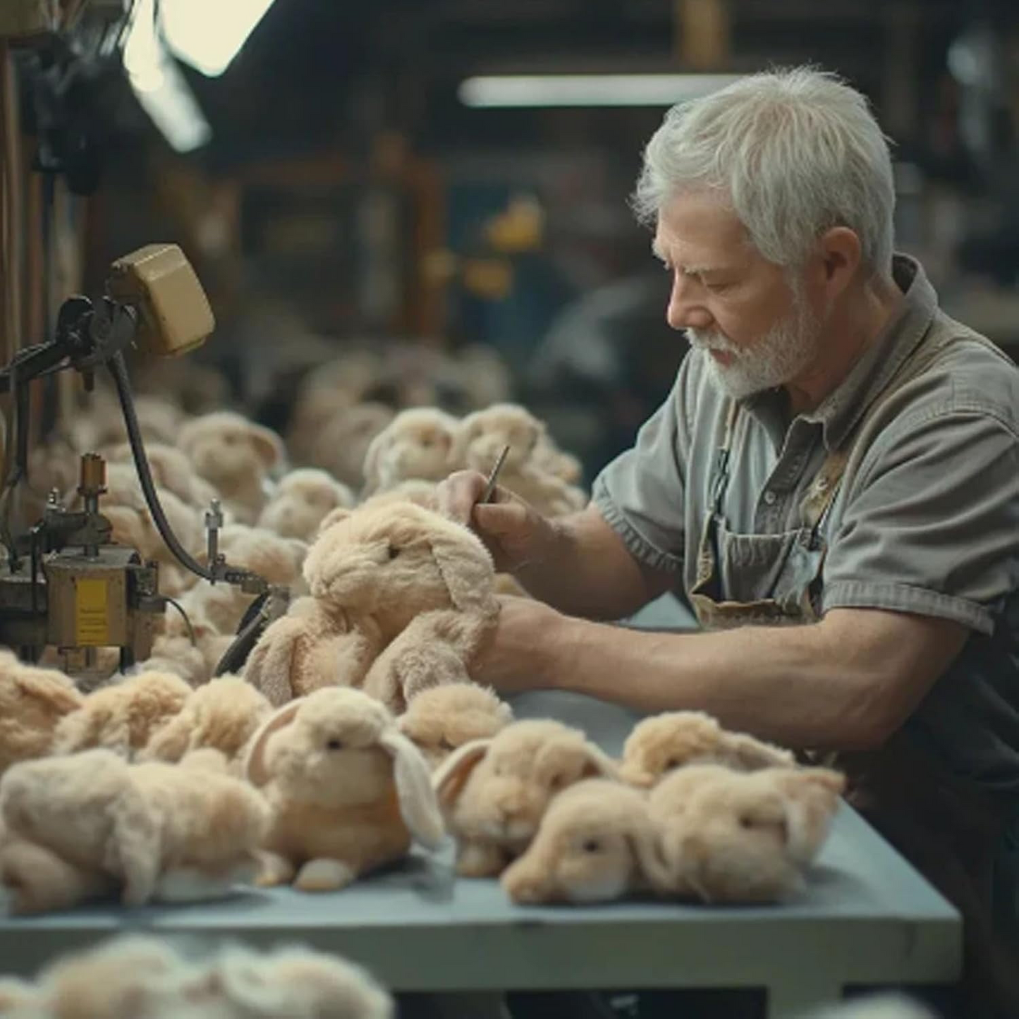 Tdtopic Rabbit Toy Jucărie de pluș de simulare pentru copii