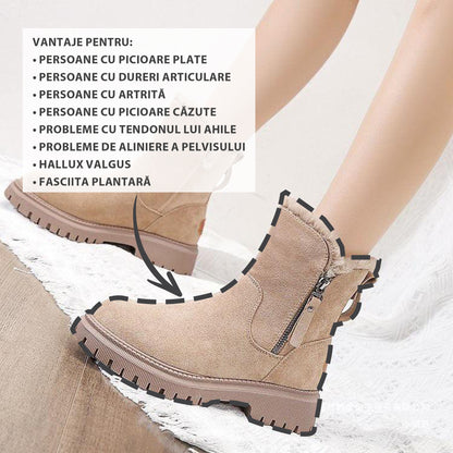 Tdtopic Cizme noi de iarna dama inalte cizme martin piele nubuck-(aqy)