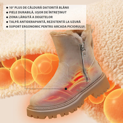 Tdtopic Cizme noi de iarna dama inalte cizme martin piele nubuck-(aqy)