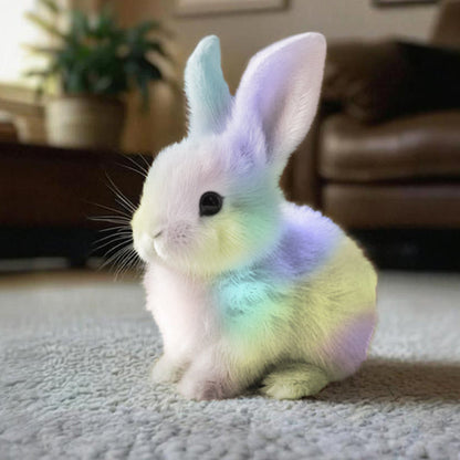 Tdtopic Rabbit Toy Jucărie de pluș de simulare pentru copii